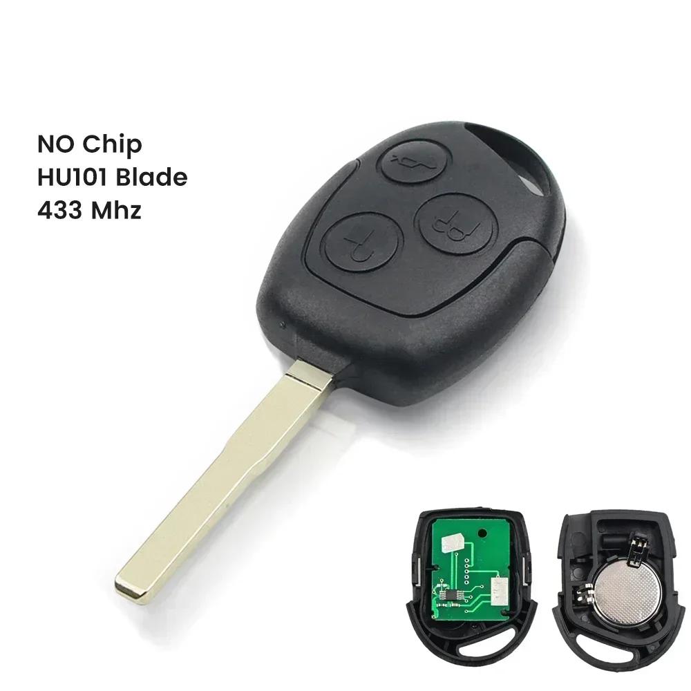 KEYYOU With Cutting Service Remote Car Key For Ford Focus Fiesta Mondeo Fusion Transit KA 2001 2002-2008 433MHz 4D60 4D63 Chip