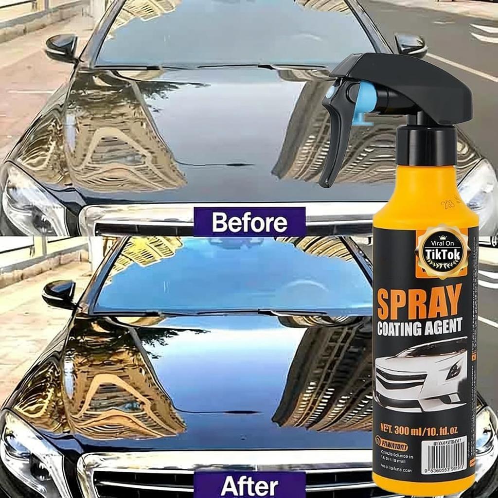 300ml Nano-Keramik-Beschichtungsspray-Kit für Autos - Ultra-hydrophober Lackschutz mit Hochglanz & Extremem Abperlverhalten