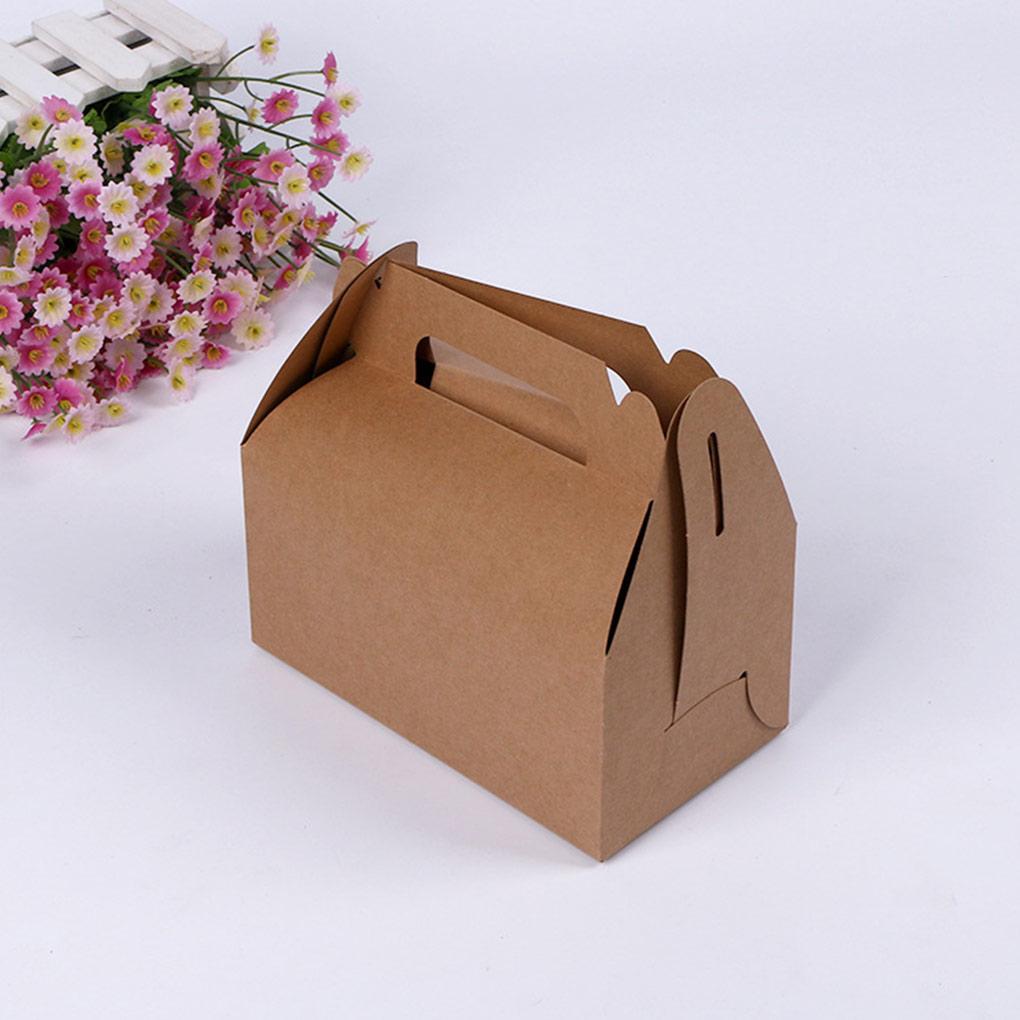 Cake Storage Box with Handles Party Boxes Food Snacks Gifts Packaging Case Egg Tart for Home Restaurant Bakery