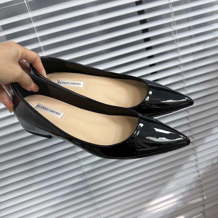 

French nude inner height increase pointed flat shoes women s summer 2025 new light mouth shoes versatile single shoes 41 чёрный