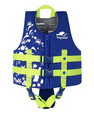 Gogokids Kids' Life Jacket with Crotch Strap, Floating Vest, Buoyancy Support, Swim Vest, CE Certified, for Swimming Practice, Fishing, River Play, Wa