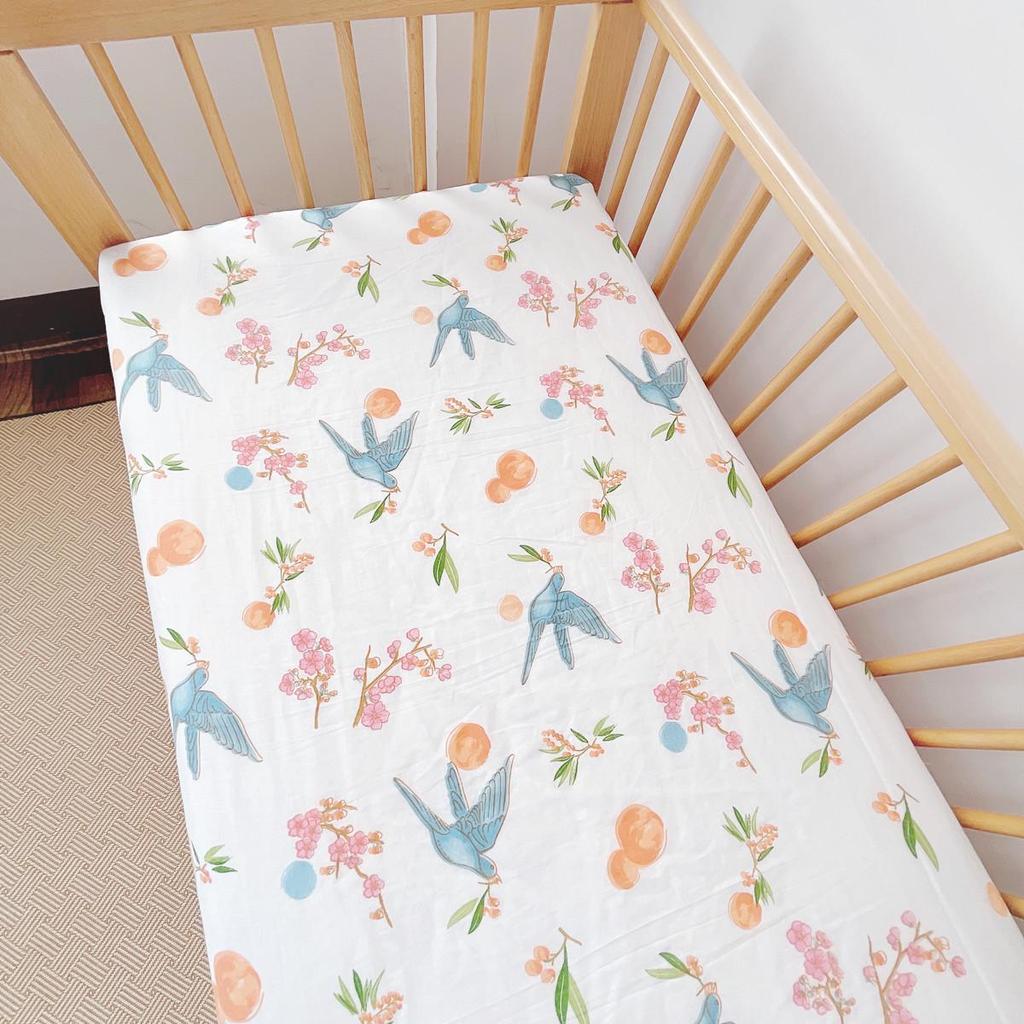 Neugeborenen Baumwollgaze Spannbettlaken - Baby Matratzenbezug