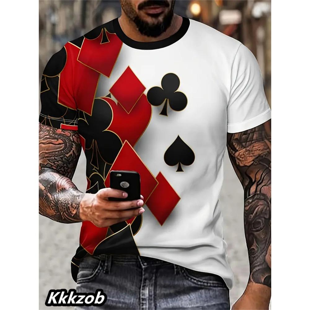 Men's Lion Print Short-sleeve Round Neck T-shirt, Lightweight and Breathable, Trendy and Cool for Casual Outdoor Activities.