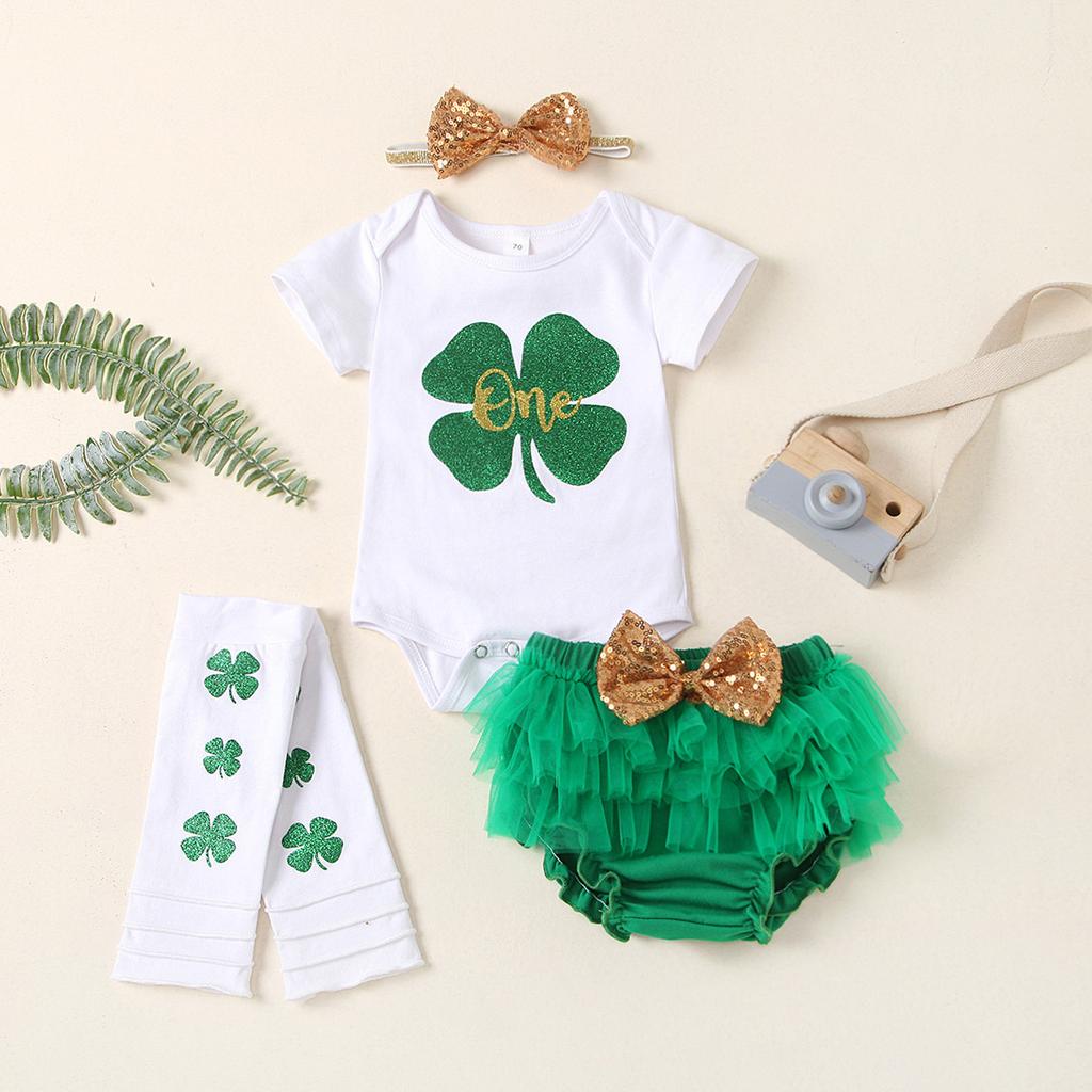 St. Patrick's Day Velvet Romper: Personalized Baby Outfit