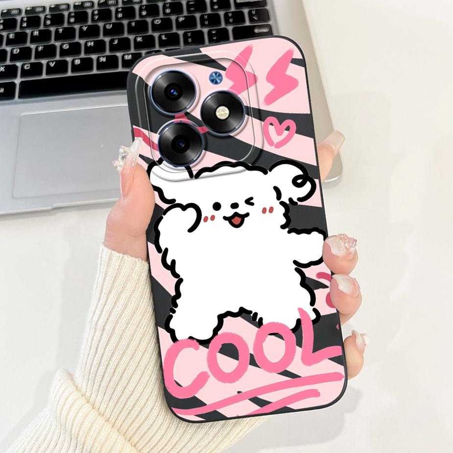 For Tecno Spark 20C Case Spark20 Pro KJ6 Cute Animals Carton Cover Soft TPU Phone Case For Tecno Spark 20 Pro Plus Spark20 Shell