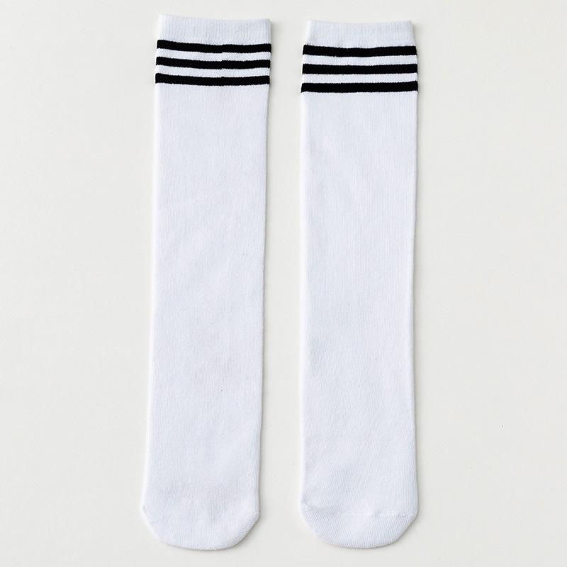 

Детские длинные носки в полоску и однотонные — стиль весна/осень, один размер, яркие цвета, для мальчиков и девочек One Size, No Heel [Sock Length About 38CM]