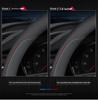 D-Shaped Genuine Leather Steering Wheel Cover: Non-Slip, Sweat-Absorbent, Ultra-Thin, Breathable, Universal Fit for All Seasons