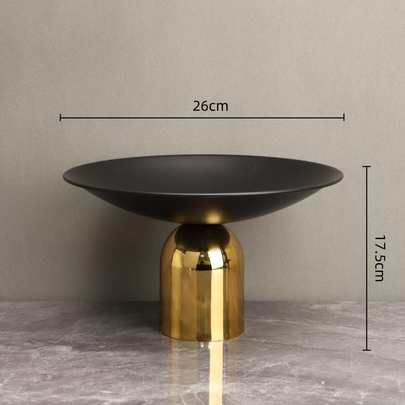 Golden Tray Desktop Storage Container Metal Mushroom Fruit Plate Tabletop Decorative Figurines Home Decoration Accessories