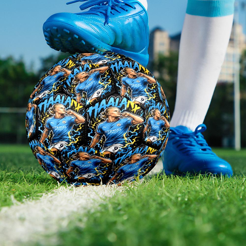 Haa-land's Celebration Moment Size 5 Soccer Balls, Anti-Slip, Protective Football, Outdoor Sport, a Unique Gift Suitable for him/her, Birthdays