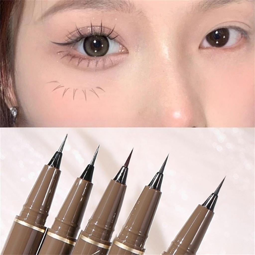 PIPL Liquid Waterproof Eyeliner for Lower Waterproof Cosmetics for Beginners Gray Eyeliner, Ultra-Fine 0.01mm, Eyelashes, Under-Eye Liner,