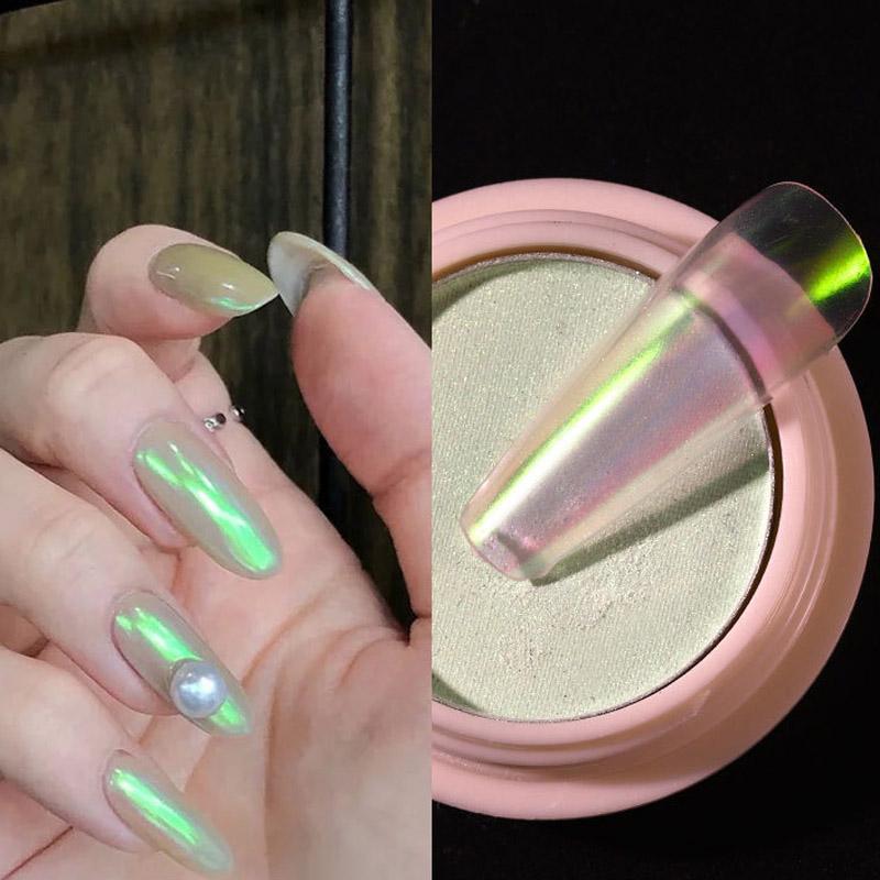1 PC Nail Tool Ice Transparent Nude Color Powder Aurora Powder Net Red Manicure Magic Color Mirror Flour Powder