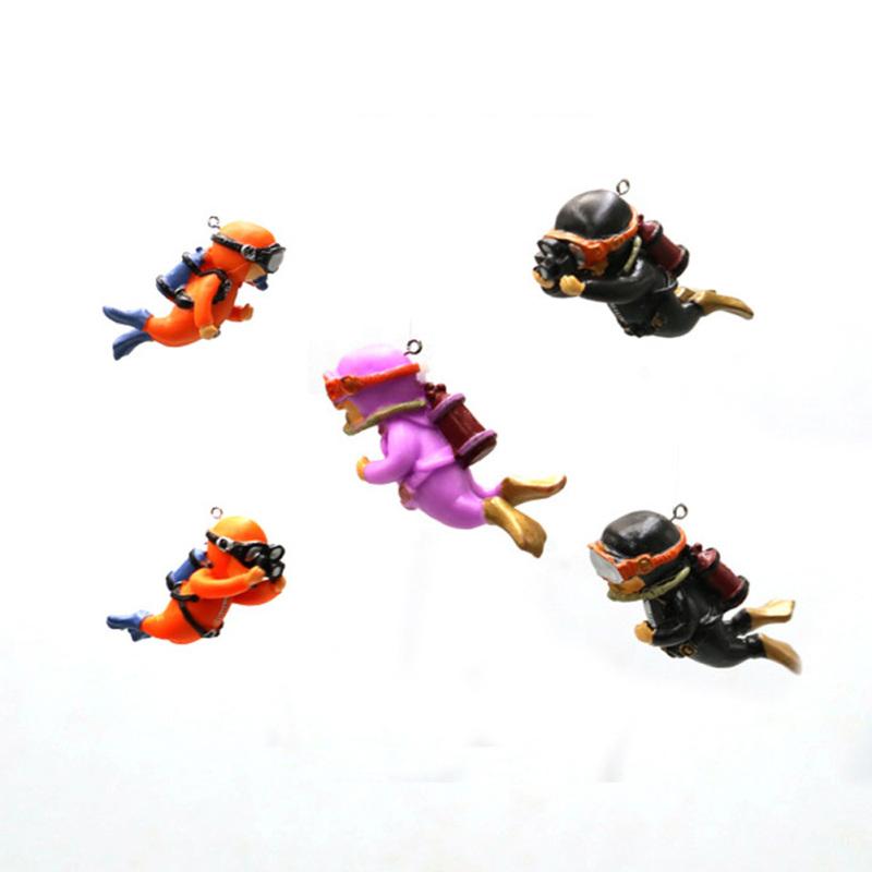 Schwimmende Taucher-Verzierung aus Kunstharz, simulierte Unterwasserwelt, für Aquarien, Landschaftsdekoration