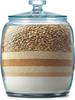 2.5 Gallon Large Glass Storage Jar with Lid, Wide Mouth for Flour, Rice, Beans - Kitchen Pantry Storage