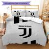 Set Copripiumino Trapuntato Juve Federa Federe Decorazione Casa Regalo di Compleanno (1 * copripiumino + 2 * federa, senza nucleo)