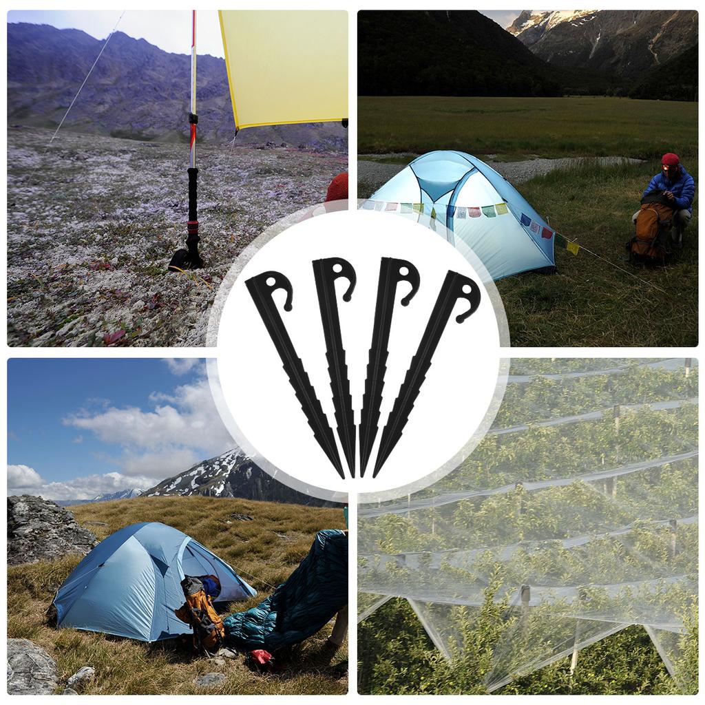 20Pcs Plastics Tent Stakes Tent Pegs Ground Stakes Tent Spikes Lightweight Tarp Pegs Camping Garden Hiking Tent Stake Nail