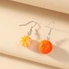 Popular Personality for Creative Colorful Orange Earrings Women's All-match Earr