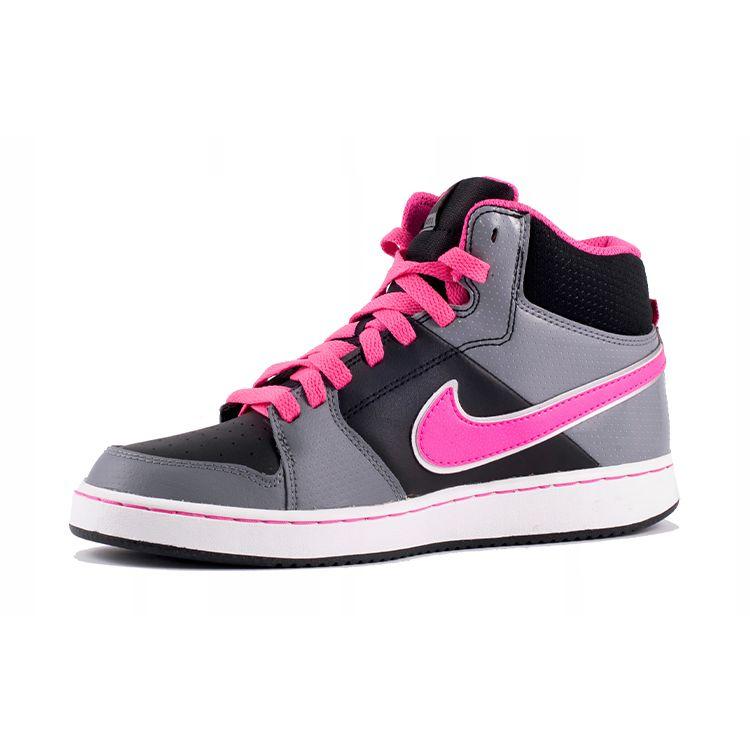 Nike Buty sportowe damskie Backboard 2 Mid Szare Czarne Różowe 488158-006
