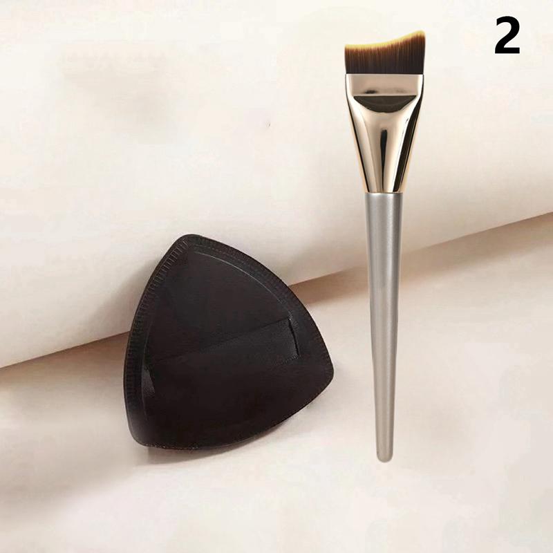Ultra Thin Crescent Foundation Make-up Brush Face Contour Brush Inclined Fishtail Contour Brush Mixed Foundation Cream Tool