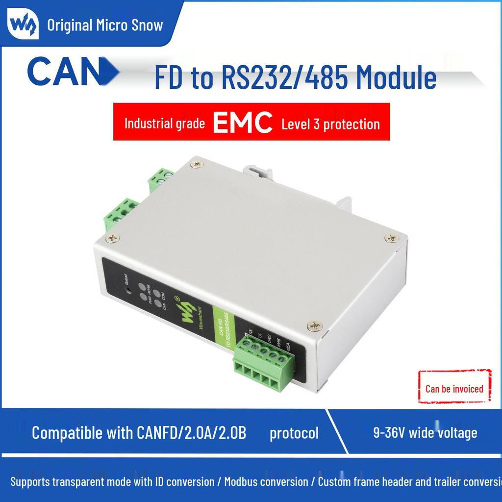 CAN FD Protocol Converter: Bi-directional with 5 Modes, DIN Rail Mountable