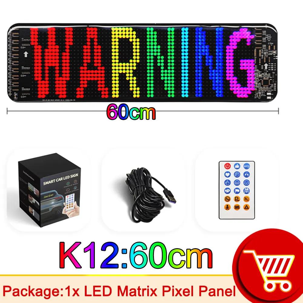 AD Devil's Eye LED Light Scrolling Sign Pixel Screen for Truck Cab Windshield APP DIY RGB Matrix Panel Animations Animation/Text