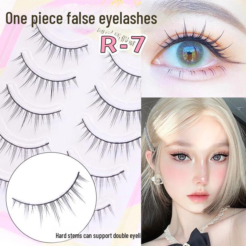 Menglu R-3 Super Přirozené Krátké Tvrdé Stonky Umělé Řasy pro Ženy: Ideální pro dvojitá víčka a začátečníky v prodlužování řas.