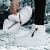 Women'S Ankle Boots Barefoot Thick Soled Shoes Winter Short Boots Warm Lined Zipper Snow Boots Suitable Wearing In Cold Weather