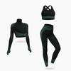 Women's Seamless Knit Yoga Suit: 3-Piece Autumn/Winter Set with Hip-Lift for Fitness and Running