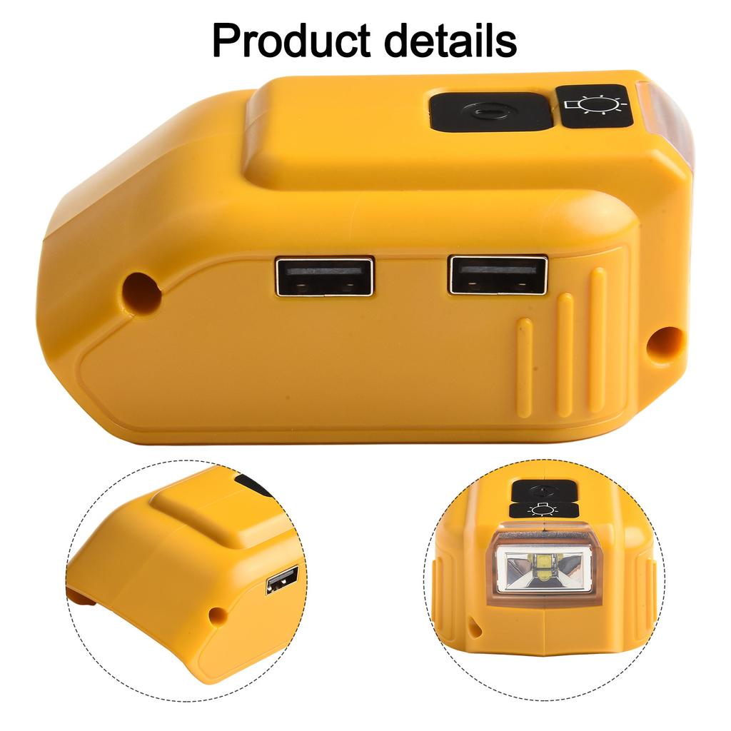 Adapter LED Light Working Lamp USB Power Bank For Li-ion Battery Charger DCB091 Battery Converter Lithium Battery Adapter Tools