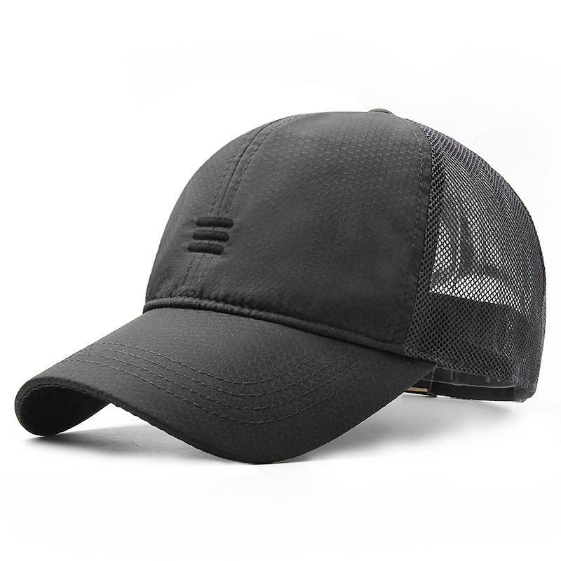 

Resistant Sun Breathable Quick Drying Baseball Hat Outdoors Casual Duckbill Cap темно-серого