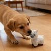 Brinquedo de Cachorro de Látex com Apito para Cães Pequenos Médios Grandes Brinquedo de Mastigar Cachorro Interativo em Formato de Alpaca para Treinamento de Dentição