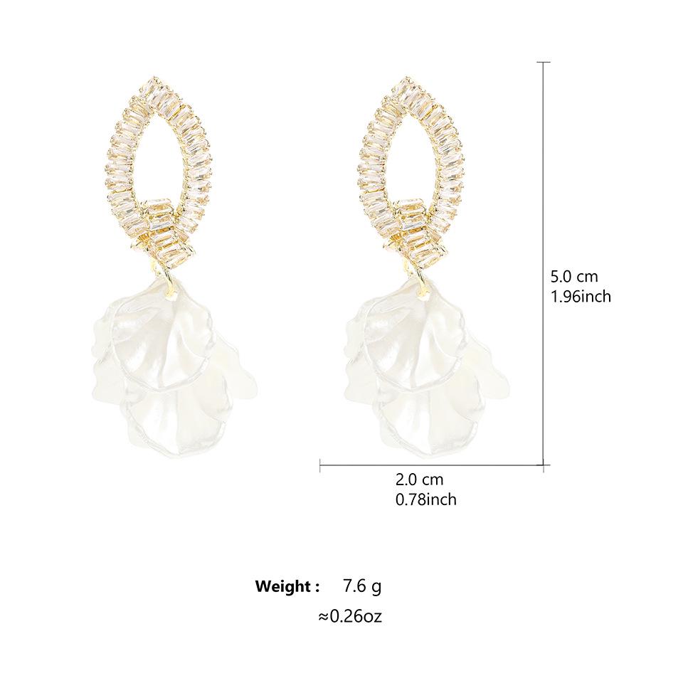 FEEHOW Tassel Seashell Flower Earrings: Women's Niche High-End Jewelry Design