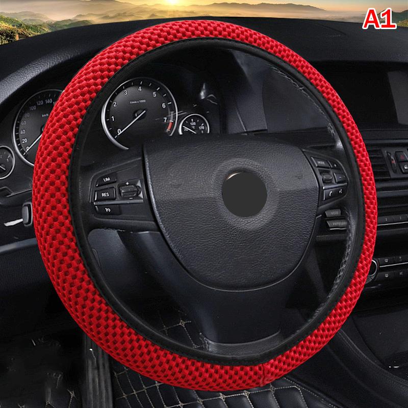Universal Car Steering Wheel Protective Cover Breathable Elastic Band Anti Slip Flax Suitable 38Cm Four Seasons