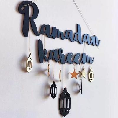 1Pc Eid Mubarak Ramadan Wand Hängen Kareem Mond Sterne Anhänger Muslimischen Party Decor
