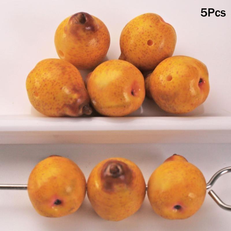 3D Simulated Fruit Resin Pendants 5Pcs Fun Fruit Charms for DIY Party Favors Earring Bracelet Jewelry Making Crafts