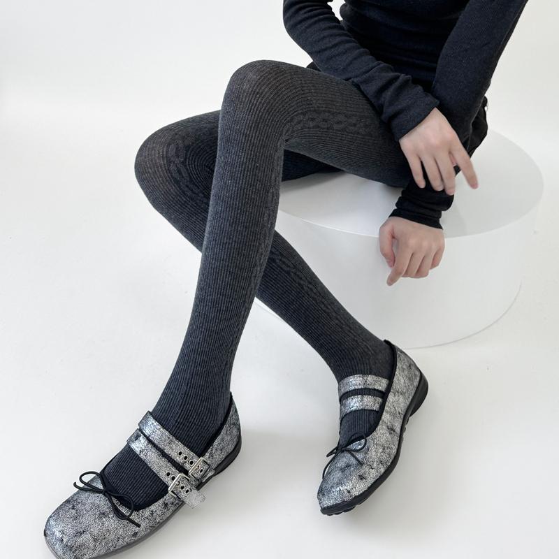 30% Wool Women Pantyhose Autumn Winter Comfortable Tights Girls Basic Bottom Leggings Long Stockings Black White Brown Grey