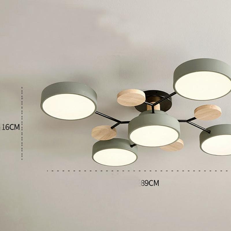 Nordic Living Room Lamp Macaron Ceiling Lamp Modern Minimalist Study Bedroom Lamp