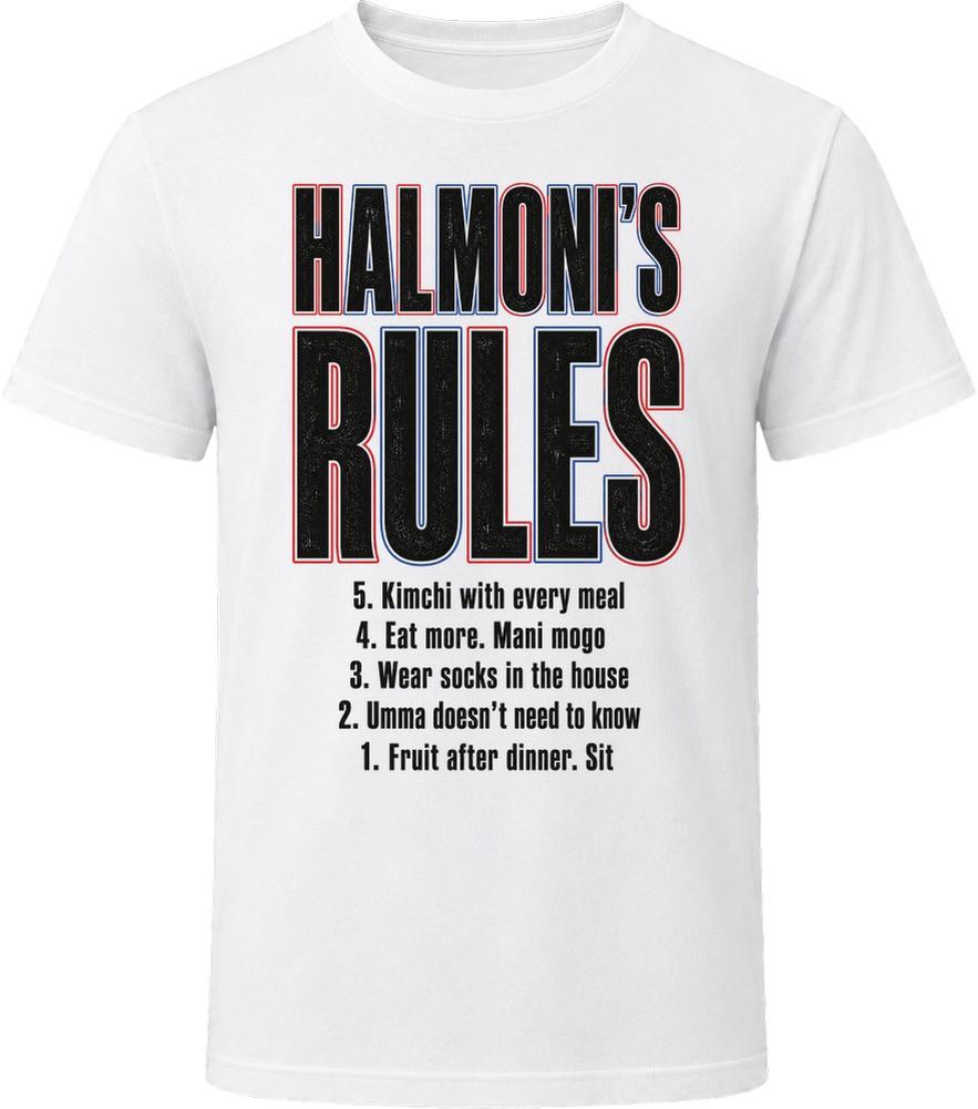 Halmoni's Rules Funny Korean Grandma Gift T Shirt