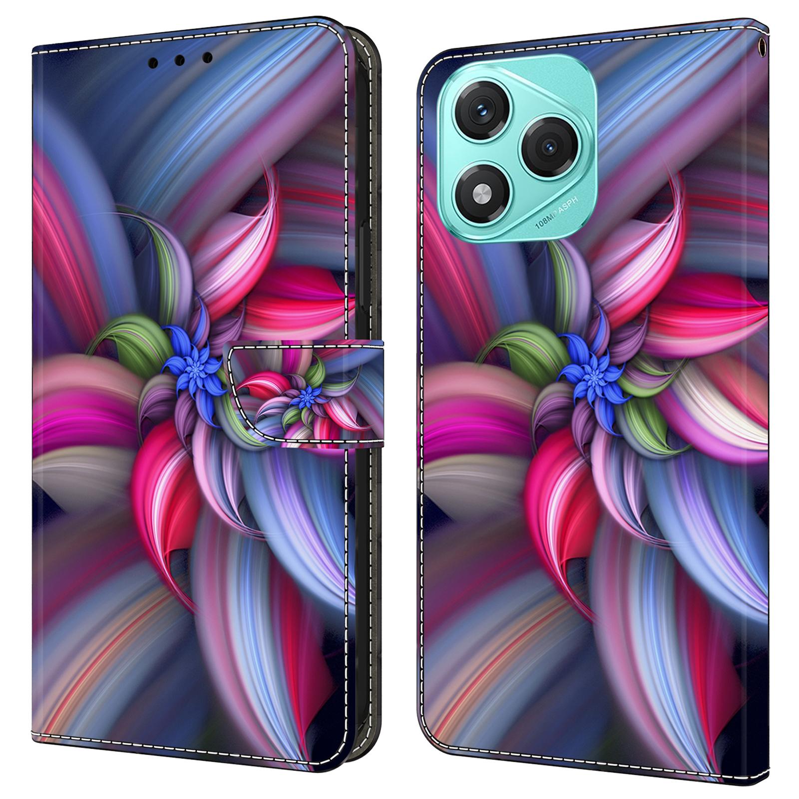 

Чехол для Honor 400 Lite 5G с 3D-узором, кожаный кошелек-книжка, чехол для телефона с подставкой Colorful Flowers