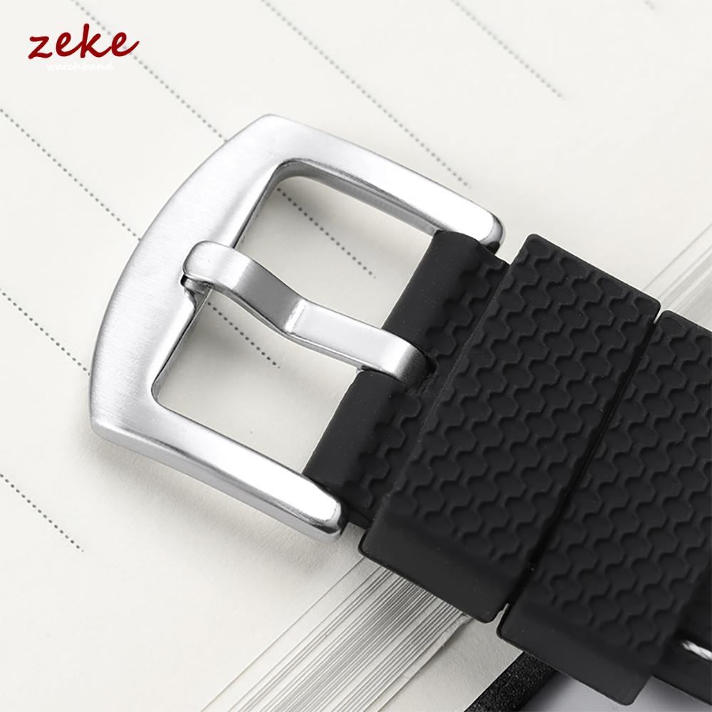 Stitching Sports Black Silicone Watch Band 20mm 22mm 24mm Pin Clasp Rubber Strap for Men Waterproof Bracelet Universal Wristband