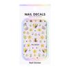 5D Embossed Sunflower Bee Nail Stickers - Three-Dimensional Embroidery Style