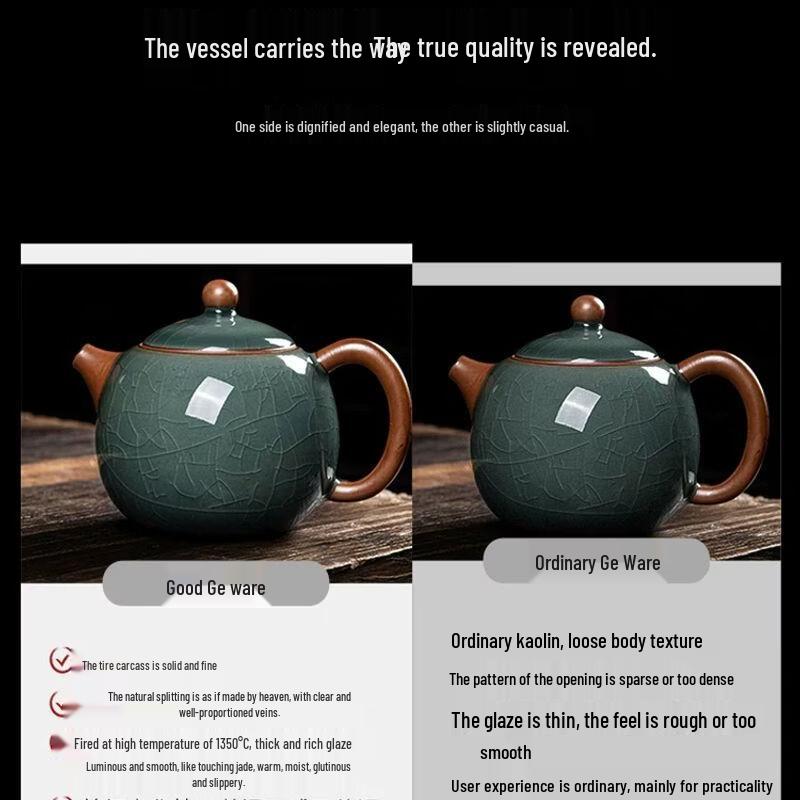 Anmu 2026 Ge Kiln Light Luxury Ceramic Kung Fu Tea Set