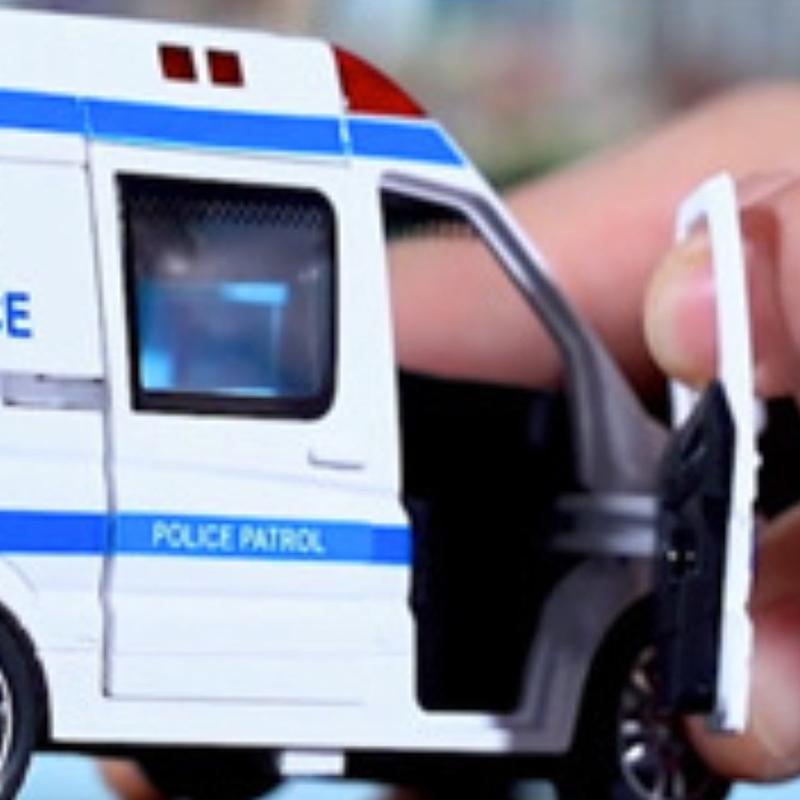 1Pc Boys Toys 1:32 Mini Car Diecast Ambulance Fire-Truck Policecar Model Sound And Light Vehicle Simulation Collection Gifts