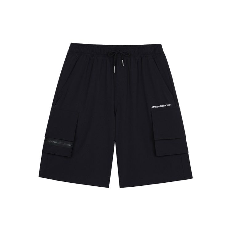 

Мужские повседневные спортивные шорты New Balance с карманами и шнурком, черные AMS12368-BK