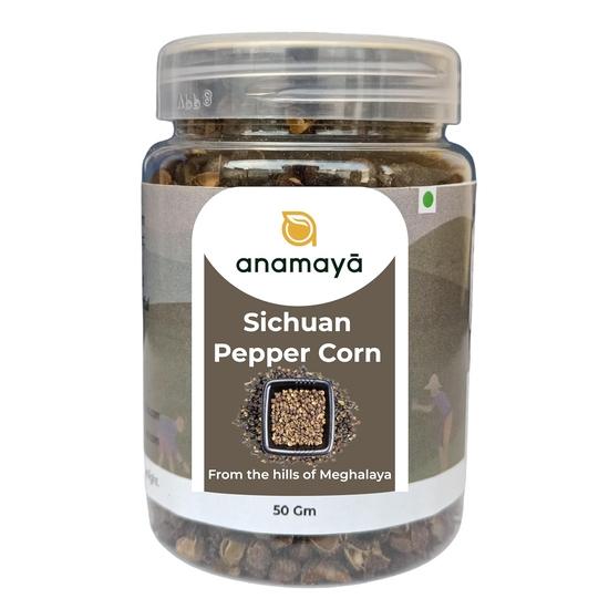 Сычуаньский перец 50 г | Перец Сычуань | Сычуаньский перец | Перец Сычуаньский | Выращено на Северо-Востоке Индии | Упаковано в эстетичную многоразовую банку 50GM