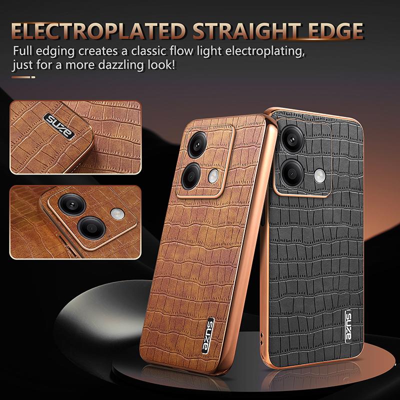

AZNS Luxury 3D Texture Classic Leather Case for Redmi Note 13 Pro Plus Note 13 Pro Note 12 Turbo Gilded Plating Protective Cover Redmi Note 12 Turbo білий