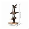Geometric Sculpture Abstract with Marble Base Textured Decorative Ornament for Interior
