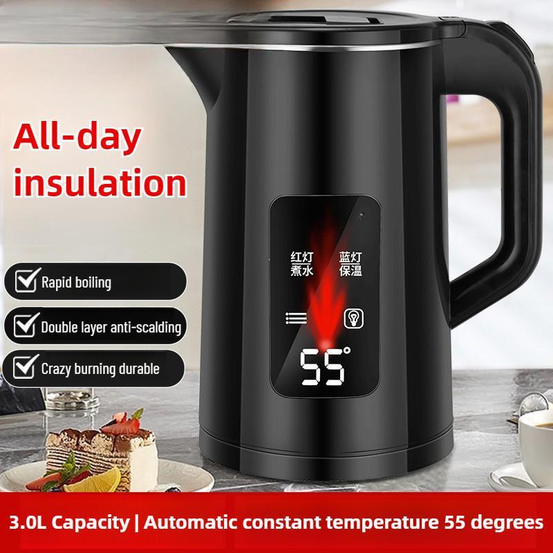 1500W High Power Household Electric Kettle Fully Automatic Water Boiler 3L Large Capacity Instant Heating Water Pot