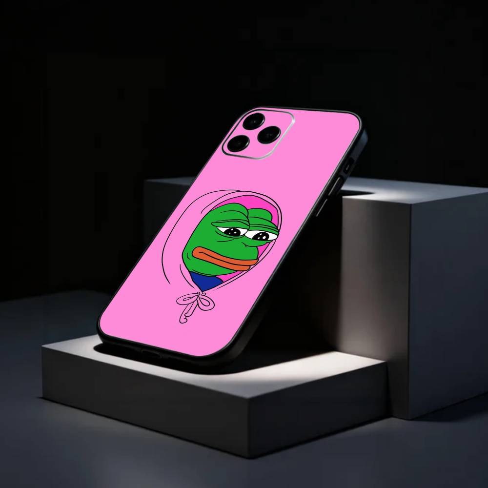 P-Pepe the Frog Phone Case Silicone Soft For IPhone 17 16 15 14 13 12 11 X XR Plus Pro Max Plus