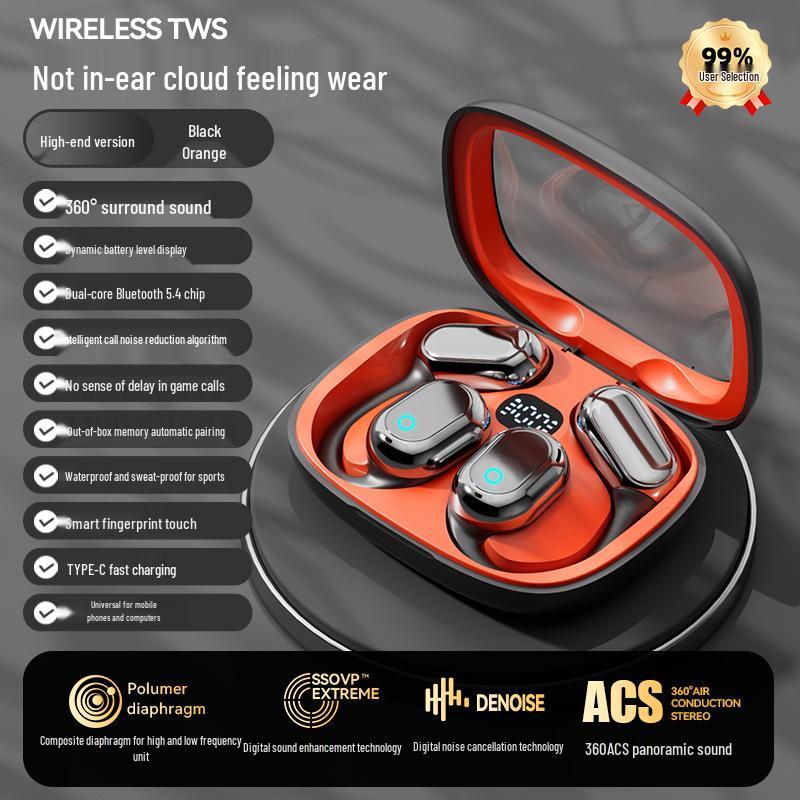 Burmester 2025 Wireless Bone Conduction Headphones - Open Ear Sport Earbuds for Running