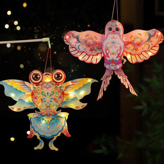Zestaw do samodzielnego wykonania latarni rybnej i motylkowej Zestaw materiałów na latarnie Chiński Nowy Rok Dekoracja festiwalowa dla dzieci i rodziny Rekwizyt imprezowy
